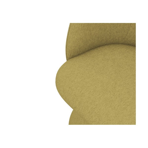 Scaun de sufragerie galben tapițat Maia – Makamii-image-4