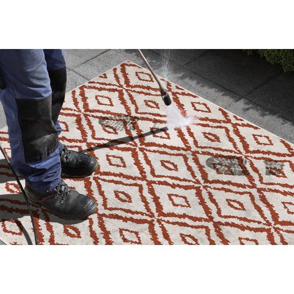 Covor adecvat pentru exterior NORTHRUGS Rio, 80 x 150 cm, roșu - alb-image-1