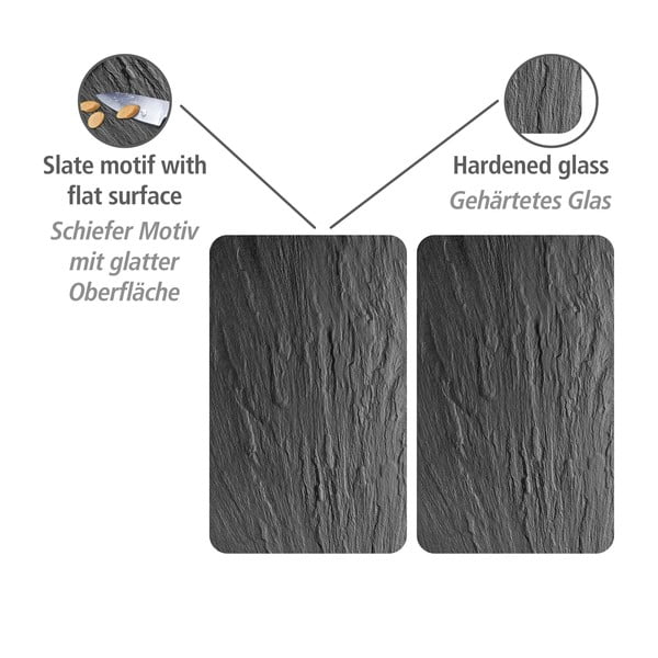 Set de 2 plăci de protecție din sticlă pentru aragaz Wenko XL State, 40 x 52 cm-image-2