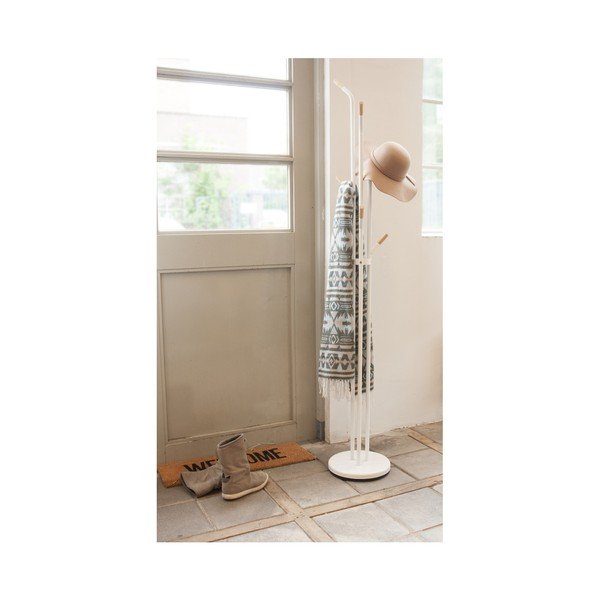 Cuier cu detalii din lemn Leitmotiv Fuss, alb-image-1