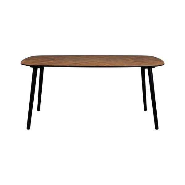 Masă de dining cu blat cu aspect de lemn de nuc 90x165 cm Clover – Dutchbone