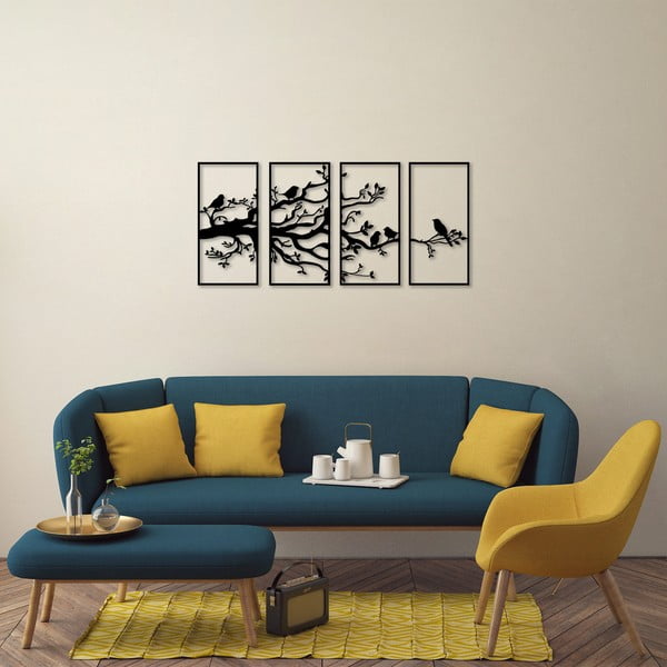 Decorațiune de perete din metal 34x70 cm Branch – Wallity-image-3
