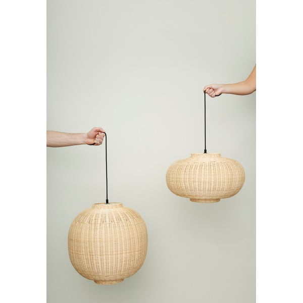 Lustră în culoare naturală ø 45 cm Chand – Hübsch-image-1
