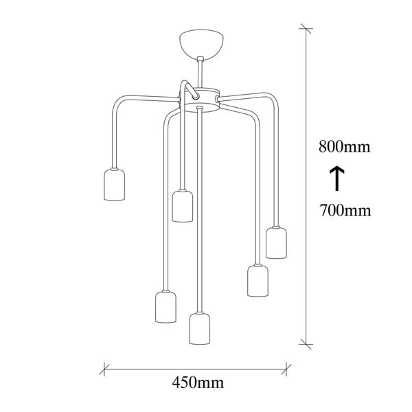Lustră metalică Opviq lights Linos, negru-image-3