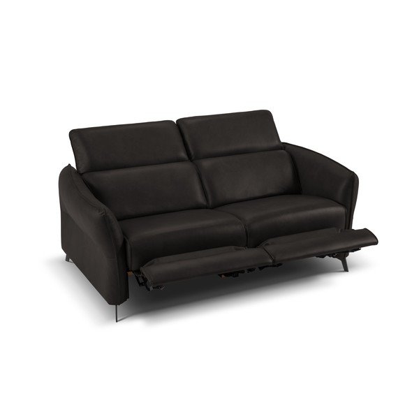 Canapea neagră cu tapițerie din piele 103 cm Hubble – Windsor & Co Sofas-image-4