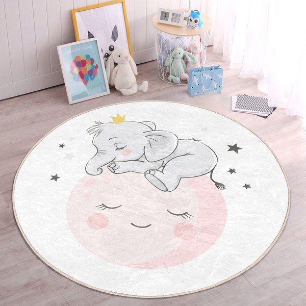 Covor pentru copii alb ø 120 cm Comfort – Mila Home-image-4