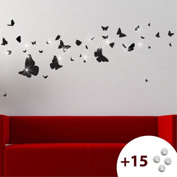 Set autocolante și 15 cristale Swarovski Ambience Butterflies-image-4