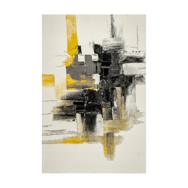 Covor ko Rugs Farbles Grey/Yellow, 120 x 180 cm