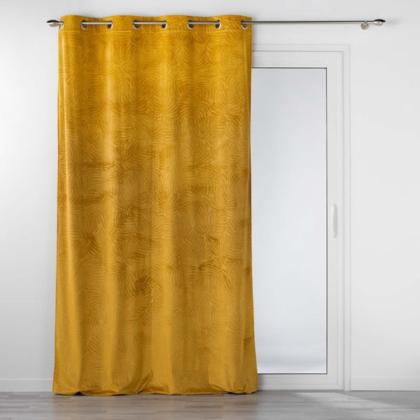 Draperie galbenă din catifea 140x240 cm Analia – douceur d'intérieur