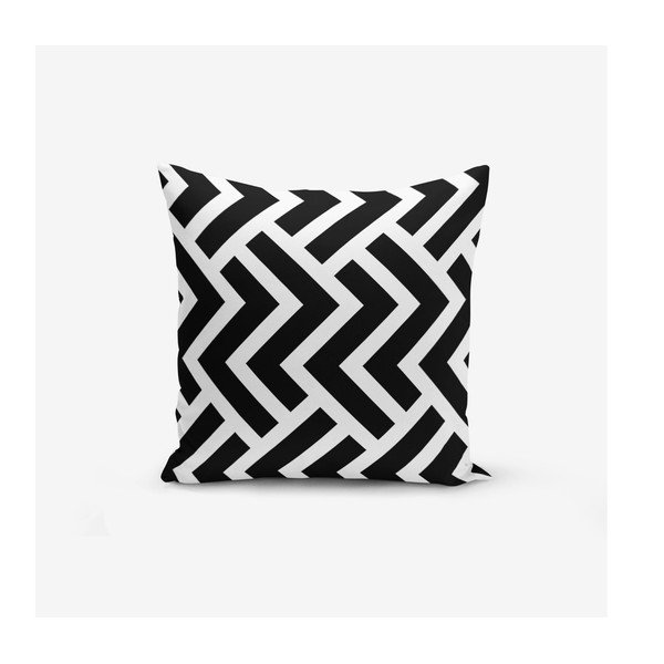Set 4 fețe de pernă Minimalist Cushion Covers BW Graphic Patterns, 45 x 45 cm-image-2