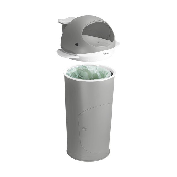 Coș de gunoi gri închis pentru scutece din plastic 25 l Whale – Kindsgut-image-4