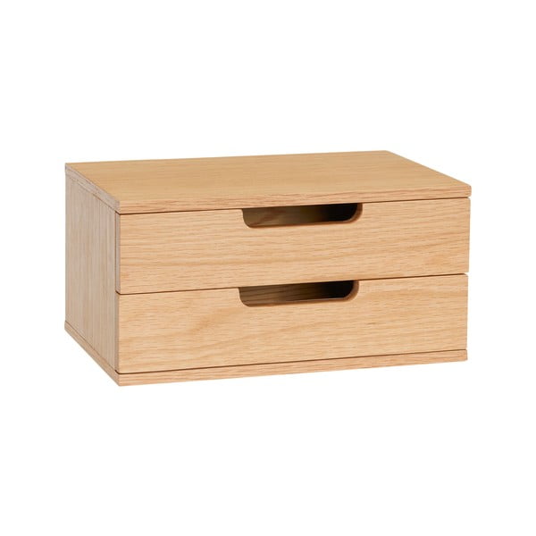 Noptieră în culoare naturală suspendată/cu rafturi cu aspect de lemn de stejar AtHand – Hübsch