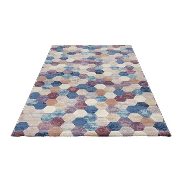 Covor Elle Decoration Arty Manosque, 80 x 150 cm, albastru - violet-image-3