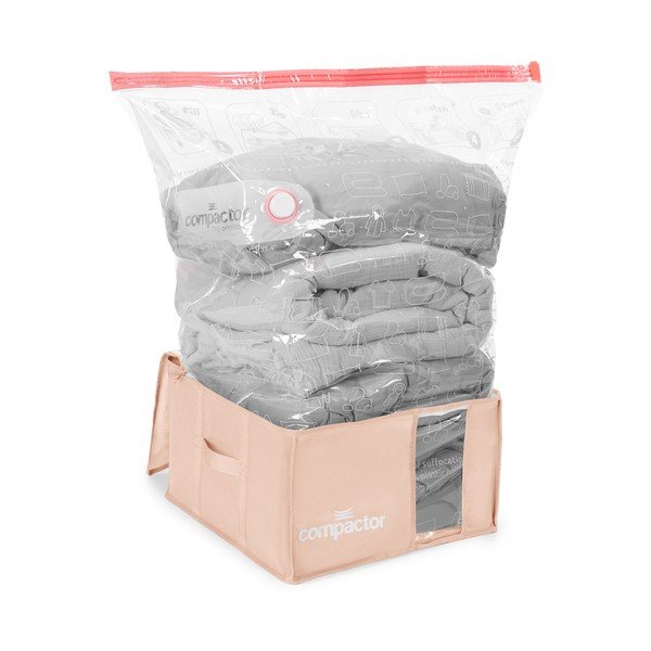 Cutie de depozitare pentru haine din plastic cu vacuum 42x40x25 cm Pink Edition – Compactor-image-4