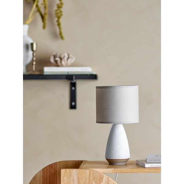 Veioză albă-bej cu abajur textil (înălțime 27,5 cm) Paprica – Bloomingville-image-1