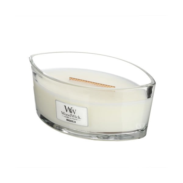 Lumânare parfumată WoodWick, cu aromă de magnolie, 453 g, 50 ore