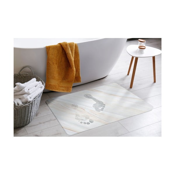 Covoraș de baie alb-bej din diatomit 35x45 cm Duna – douceur d'intérieur-image-1