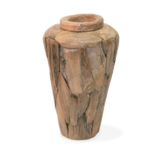 Vază din lemn de tec Moycor Erosi Pieces