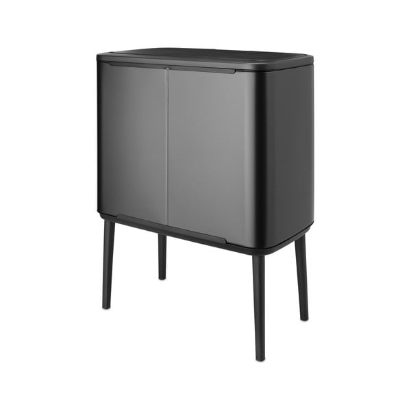 Coș de gunoi gri închis cu senzori de atingere din oțel 36 l Bo Touch Bin – Brabantia-image-1