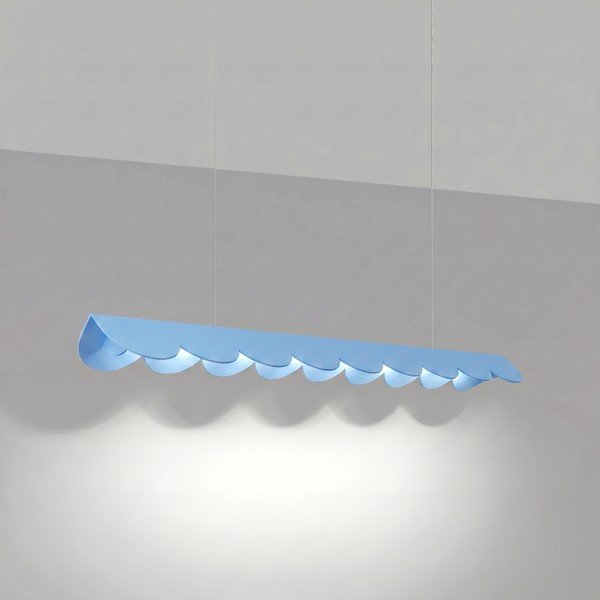 Lustră albastru-deschis LED din aluminiu BISCUIT – Thoro-image-1