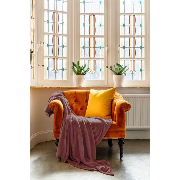 Cuvertură burgundy din micropluș pentru pat dublu 220x240 cm Cosy – Tiseco Home Studio-image-1