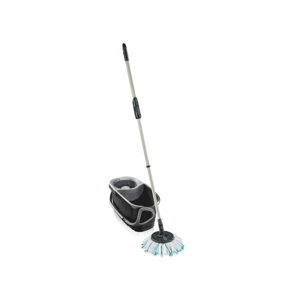 Mop rotativ cu găleată Clean Twist Disc Mop Ergo Black – LEIFHEIT