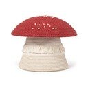 Coș de jucării pentru copii roșu-crem din material textil ø 38x33 cm Big Mushroom – Lorena Canals