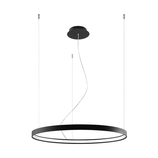Lustră Nice Lamps Ganica, ø 80 cm, negru