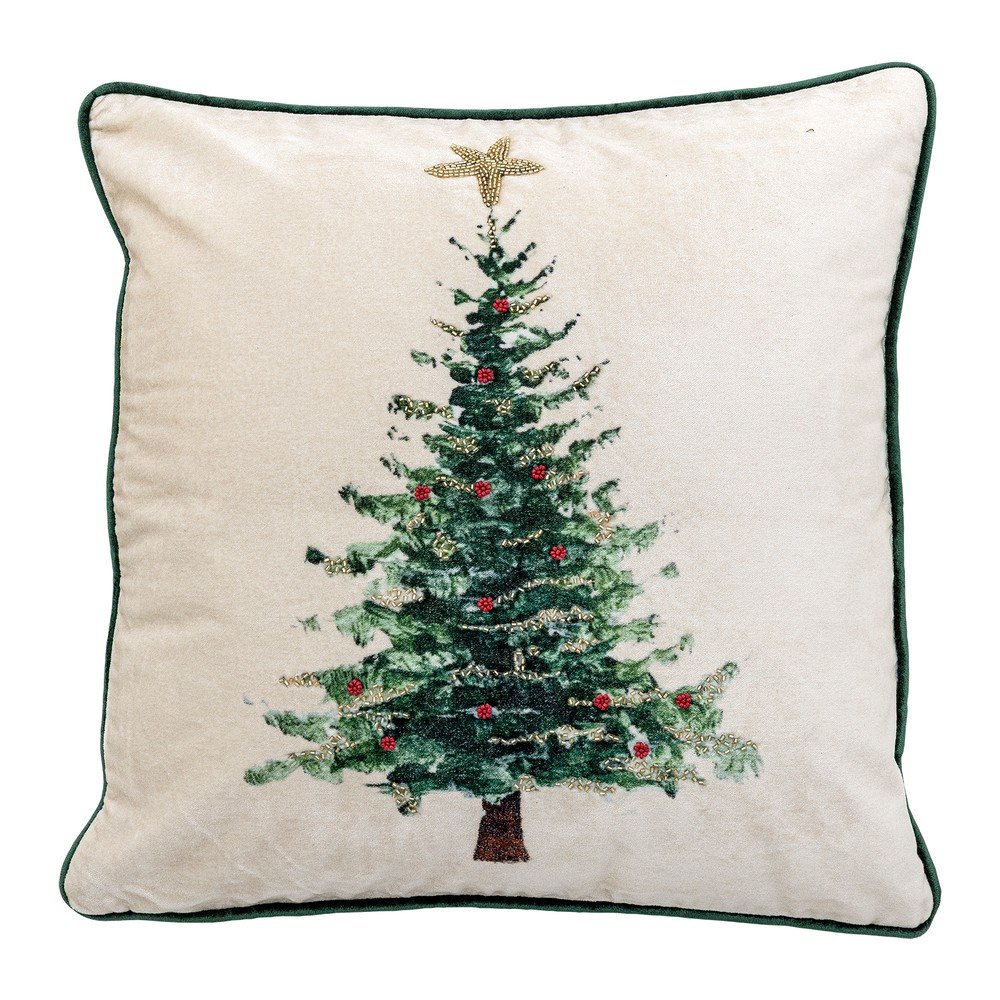 Pernă decorativă din bumbac/din amestec de viscoză 45x45 cm cu model de Crăciun Evelin – Bloomingville
