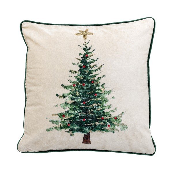 Pernă decorativă din bumbac/din amestec de viscoză 45x45 cm  cu model de Crăciun Evelin – Bloomingville