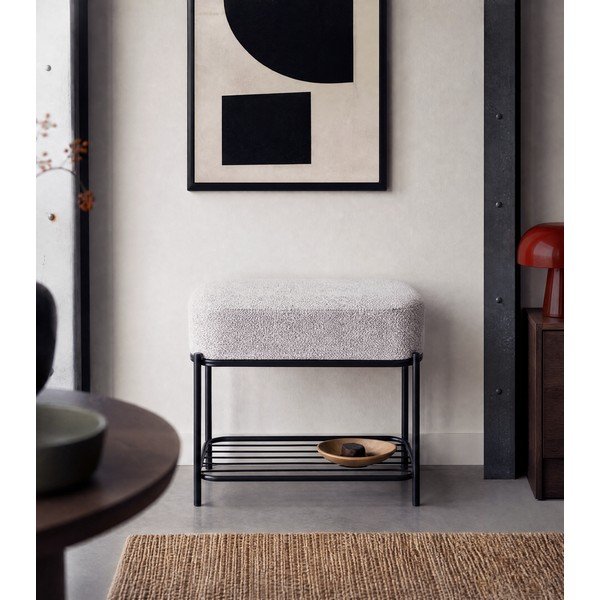 Taburet gri deschis Milou – White Label-image-3
