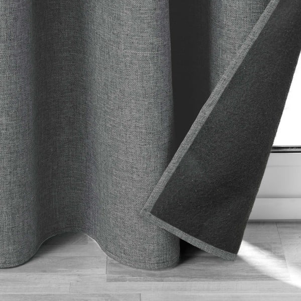 Draperie gri antracit antifonică 140x260 cm Jupiter – douceur d'intérieur-image-3