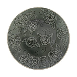 Farfurie decorativă Antic Line Roses, ⌀ 25,5 cm, verde închis 