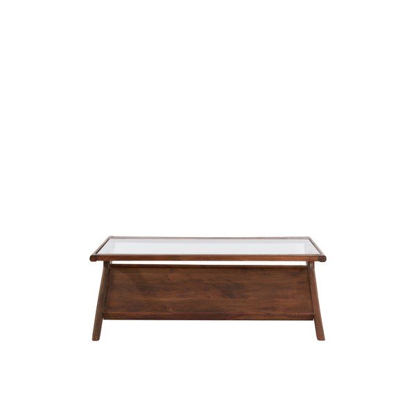 Măsuță de cafea în culoare naturală cu blat din sticlă 70x112 cm Yuki – Light & Living-image-2