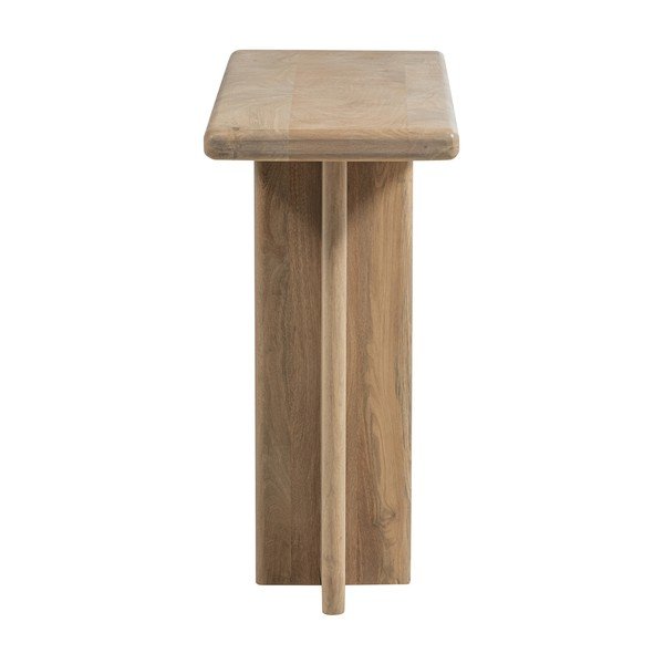 Masă consolă în culoare naturală deschisă din lemn de mango 40x80 cm Ato – WOOOD-image-3