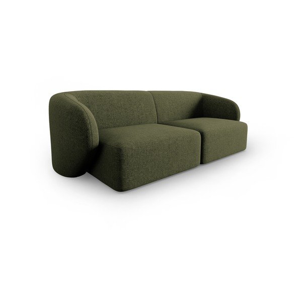 Canapea verde cu tapițerie din chenille 188 cm Paolo – Milo Casa-image-2