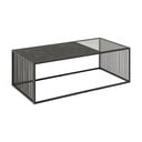 Măsuță de cafea neagră cu blat din sticlă 60x120 cm Strington – Actona