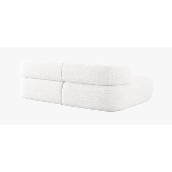Colțar fildeș cu tapițerie din țesătură bouclé (cu colț pe partea stângă/cu șezlong) Jenny – Micadoni -image-3