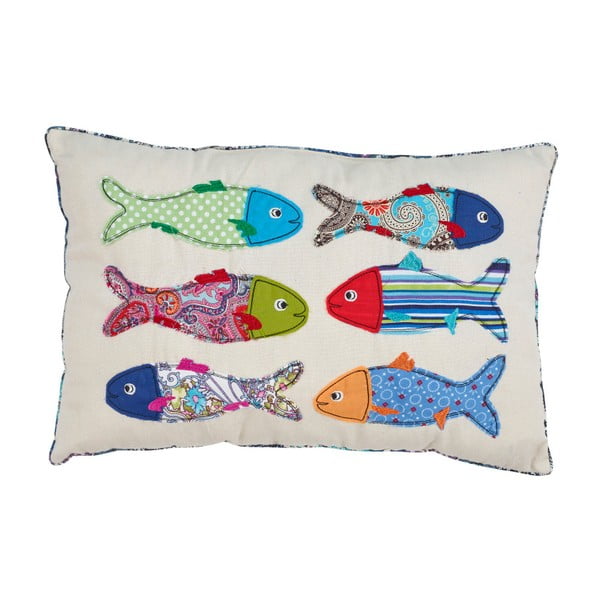Pernă Artesania Esteban Ferrer Colorful Fish I, 45 x 30 cm