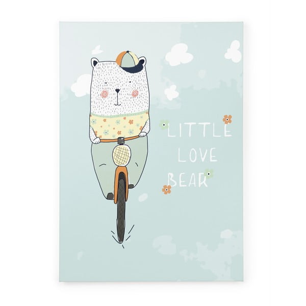 Tablou pe pânză Tanuki Little Love Bear, 70 x 50 cm