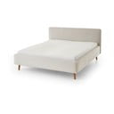 Pat matrimonial crem tapițat fără somieră 180x200 cm Mattis – Meise Möbel