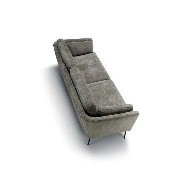 Canapea gri cu tapițerie din catifea 220 cm Mynta – Sits-image-4