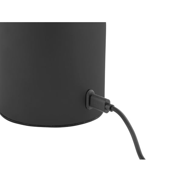 Veioză neagră LED cu intensitate reglabilă cu abajur din metal/cu abajur din sticlă (înălțime 29,5 cm) Camp – Leitmotiv-image-3