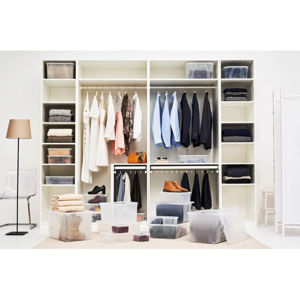 Cutie de depozitare din plastic cu capac 29 l Lona - Rotho-image-3