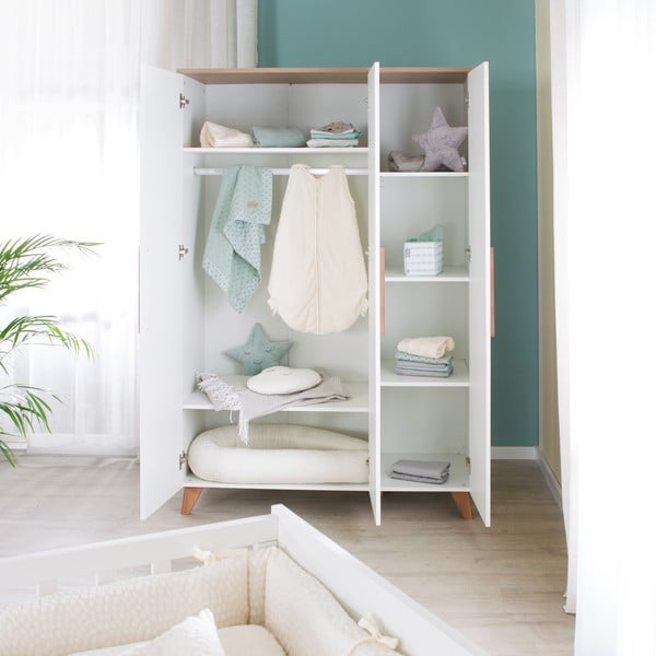 Șifonier de copii alb 118x190 cm – Roba-image-1