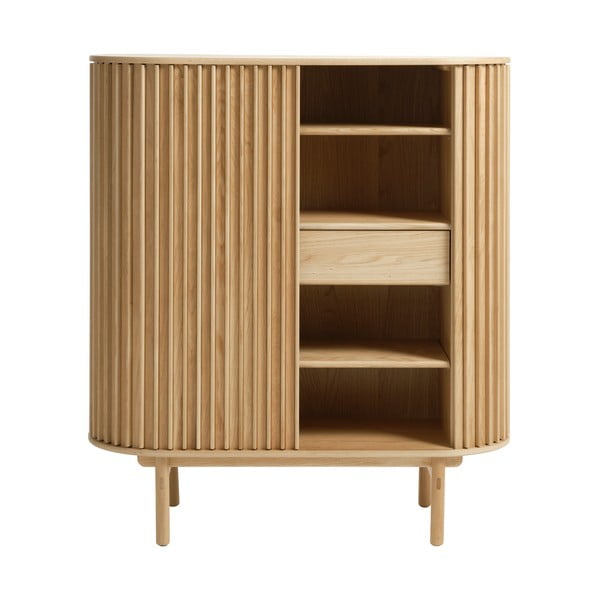 Dulap în culoare naturală cu aspect de lemn de stejar 110x125 cm Carno – Unique Furniture-image-4