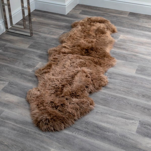 Blană de oaie Native Natural Double, 60 x 240 cm, maro-image-1