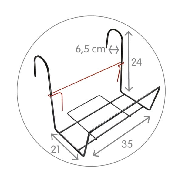 Suport metalic pentru ghivece Plastia Siestino, negru-image-1