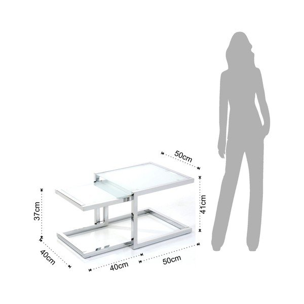 Set 2 mese cafea cromate Tomasucci-image-2