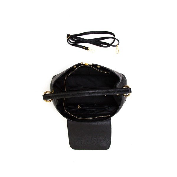Poșetă din piele Luisa Vannini  1132 Nero-image-4